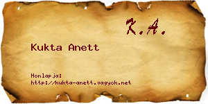 Kukta Anett névjegykártya